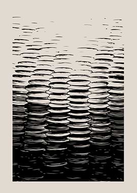 Abstract Gradient Texture in Black and White