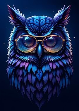 Cool Owl with Sunglasses
