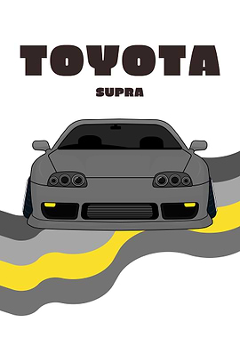 Toyota Supra Car Illustration
