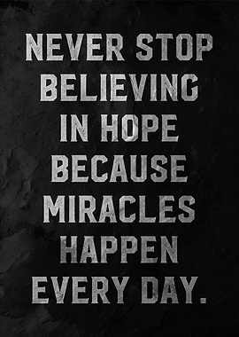 Hope & Miracles Poster