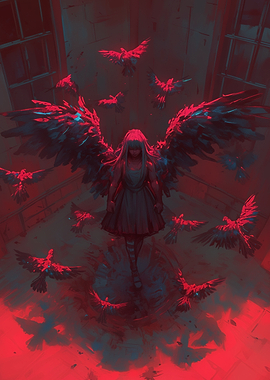 Angel with Black Wings