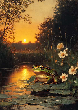Frog at Sunset