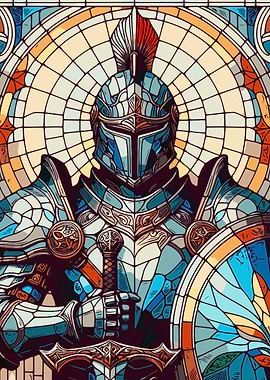 Stained Glass Full armor Knight