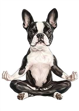 French Bulldog Yoga