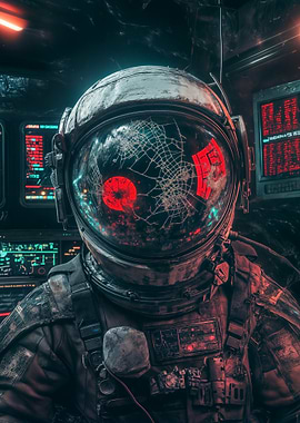 Spaceman in a Cracked Helmet