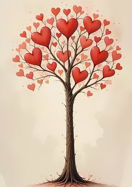 Romantic love Heart Tree