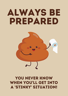 Poop Emoji with Toilet Paper