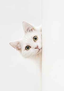 Curious White Cat