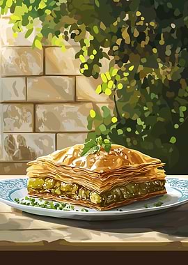Baklava on a Plate