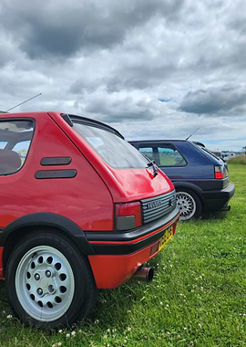Red Peugeot 205 GTI