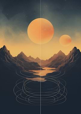 Two Moons Over Mountains