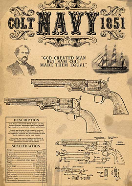 Colt Navy 1851 Revolver