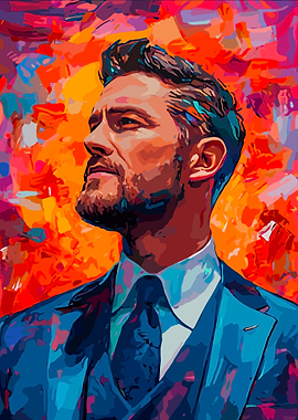 Man in Suit, Abstract Art