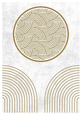 Gold Geometric Art Print