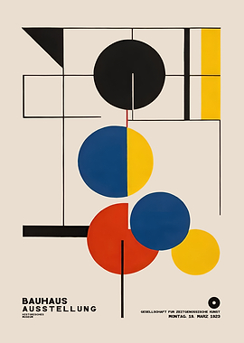 Bauhaus Geometric Art Poster
