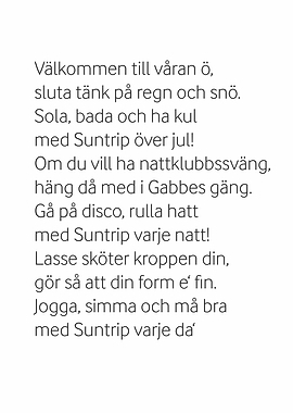 Suntrip Ad - Swedish