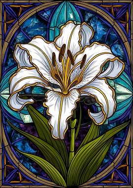 Stained Glass Lily Symphony