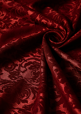 Burgundy Damask Fabric