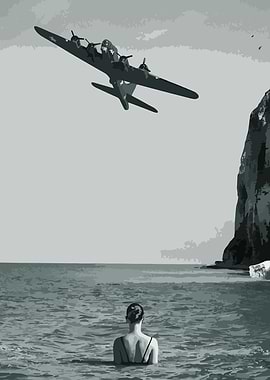 Woman Watching Plane