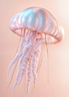 Pink Jellyfish Illustration