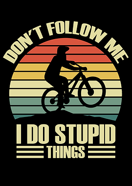 Mountain Biker Retro Design