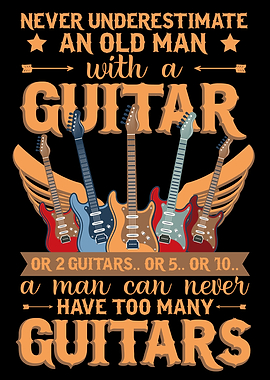Old Man with Guitars