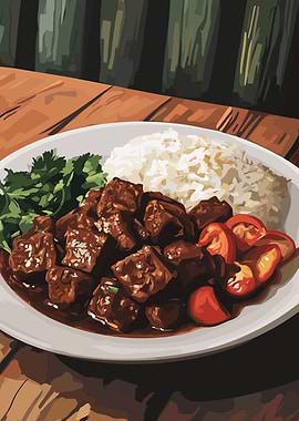 Beef Stew with Rice