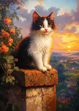 Cat at Sunset