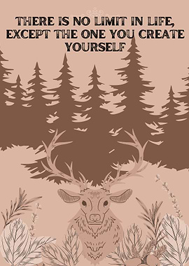 No Limits Deer Print ( motivation quotes)