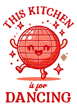 This Kitchen is for Dancing Retro Disco Ball