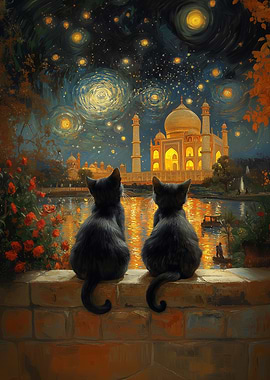Cats And Taj Mahal