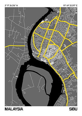 Sibu City Street Map