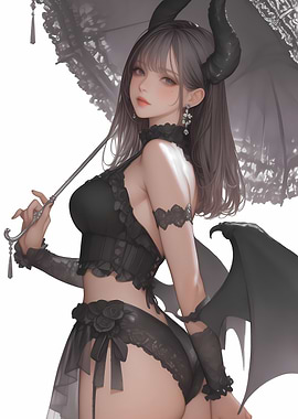 Demon Girl in Lace Anime Girl