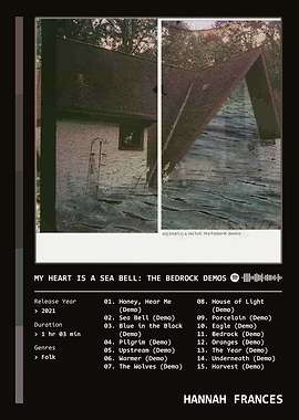 My Heart is a Sea Bell: the Bedrock Demos (2021) Album by Hannah Frances