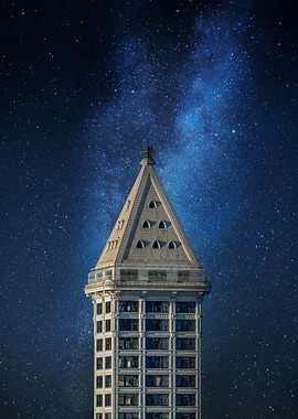 Cityscape Under Stars