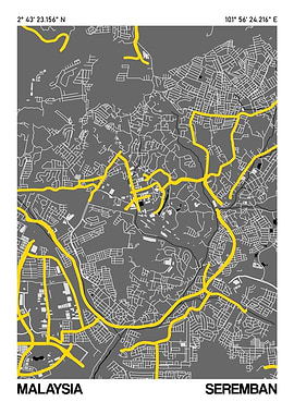 Seremban City Street Map
