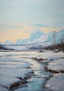 Snowy Mountain Stream