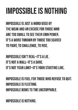 Impossible Is Nothing Quote