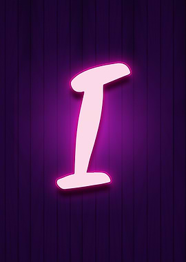 Neon Letter I