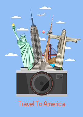 America Travel Poster