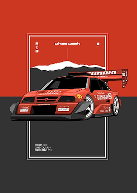 Red Race Car Illustration