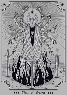 Three of Swords Tarot Card