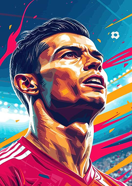 A close-up Cristiano Ronaldo