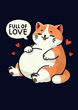 Cute Cat Full of Love