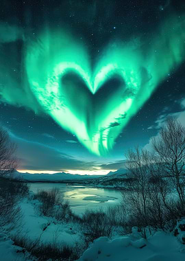Heart-Shaped Aurora Borealis