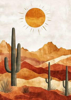 Desert Sunset Landscape