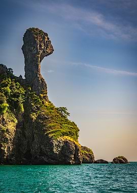 Sea Cliff with Unique Formation