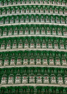 Green Beer Bottles Wall