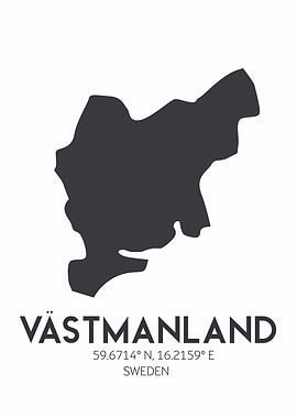Västmanland County Map