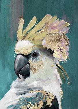 Golden Cockatoo Painting
